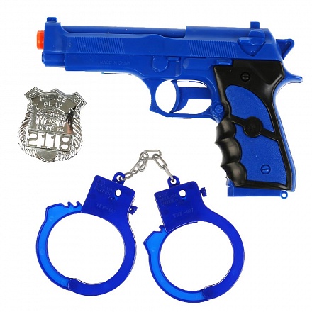 Набор Полиция с наручниками и значком звук 