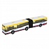 Автобус с резинкой 18 см, двери открываются, металлический, инерционный  - миниатюра №6