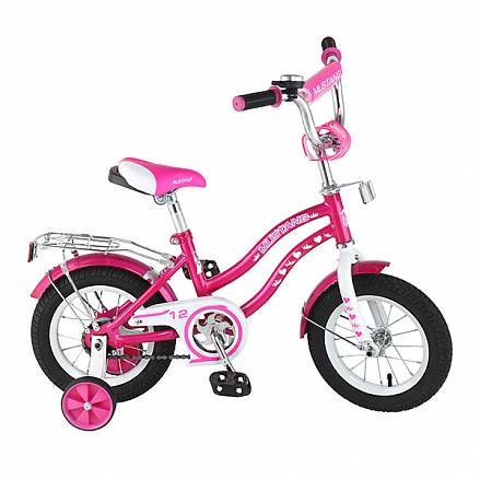 Детский велосипед – Mustang, 12", KY-тип, розово-белый 