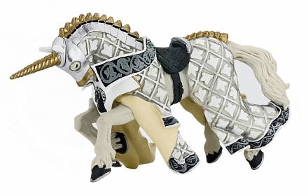 Фигурка Конь рыцаря серебряного единорога 