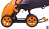 Санки-коляска Snow Galaxy City-1 - Панда на оранжевом, на больших колесах Eva, сумка, варежки  - миниатюра №10