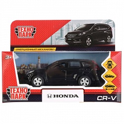 Машина металлическая Honda CR-V, черная, 12 см, открываются двери, инерционная (Технопарк, CR-V-BK) - миниатюра