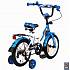 Двухколесный велосипед Lider Orion диаметр колес 14 дюймов, белый/синий  - миниатюра №2