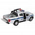 Машина Полиция Mitsubishi L200 Pickup 13 см двери и багажник открываются металлическая  - миниатюра №4