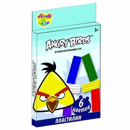 Пластилин «Angry Birds», 6 цветов, 120 г 