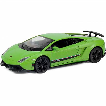 Металлическая инерционная машина RMZ City - Lamborghini Gallardo Superleggera, 1:32, зеленый матовый 