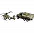 Набор из 2-х металлических моделей - Военная техника – Вертолет и грузовик Спецназ 7,5 см  - миниатюра №2