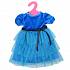 Одежда для кукол: платье, синий цвет  - миниатюра №5