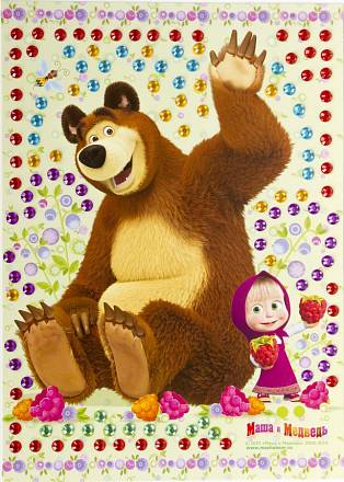 Рисунок из страз – Маша и Медведь №2 