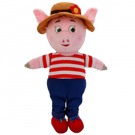 Интерактивная мягкая игрушка - Поросенок в костюме и шляпе, 26 см 