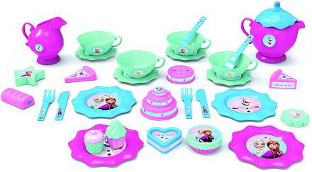 Большой игровой набор посуды для чая - Холодное сердце, 32 предмета 