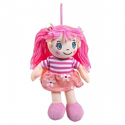 Кукла мягконабивная в розовом платье, 20 см (Abtoys, M6032) - миниатюра