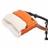 Муфта меховая для коляски Nuovita Alpino Lux Bianco Arancio/Оранжевый  - миниатюра №5