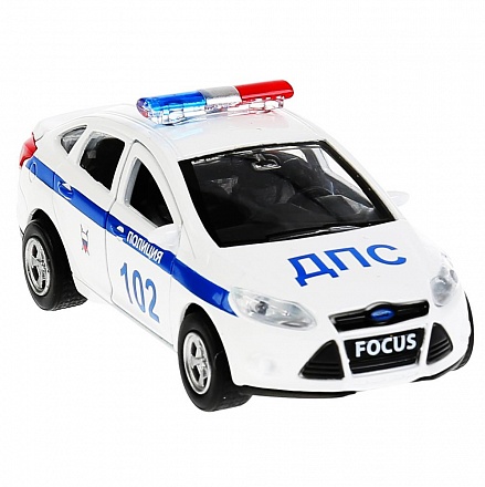 Инерционная металлическая модель - Ford Focus - Полиция 12 см -WB)