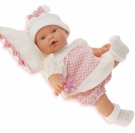 Кукла Ланита на розовой подушке, плачет, 27 см. 
