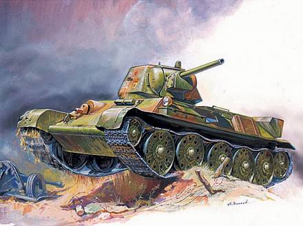 Модель для склеивания - Советский танк Т-34/76 