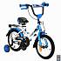 Двухколесный велосипед Lider Orion диаметр колес 14 дюймов, белый/синий  - миниатюра №1