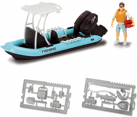 Игровой набор – Рыбацкая лодка с фигуркой и аксессуарами. PlayLife 