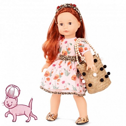 Кукла Джулия, рыжая с сумкой из серии Котики, 46 см 