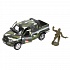 Машина пикап UAZ pickup камуфляж 12 см двери и багажник открываются металлический   - миниатюра №2