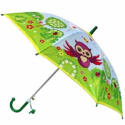 Детский зонт со свистком – Совушки, диаметр 45 см 