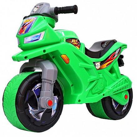 Каталка-мотоцикл беговел ОР501 в 6 - Racer RZ 1, цвет зеленый 