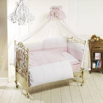 Комплект постельного белья Petit Bebe, 6 предметов, розовый 