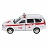 Машина Скорая помощь LADA Priora 12 см белая двери и багажник открываются металлическая  - миниатюра №1
