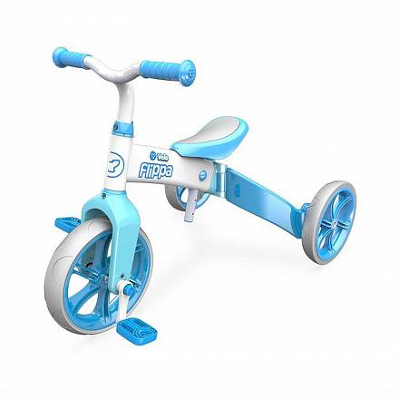 Беговел-велосипед YVolution Velo Flippa голубой 