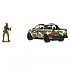 Машина Ford Ranger 12 см с солдатом 4,5 см двери и багажник открываются металлическая инерционная   - миниатюра №3