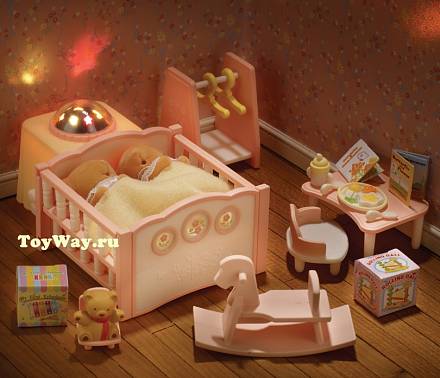 Sylvanian Families - Детская комната, розовая, со светом 