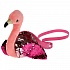 Мягкая сумочка в виде фламинго из пайеток 16 х 18 см  - миниатюра №5