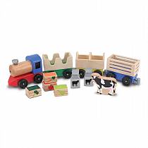 Деревянный фермерский поезд из серии "Классические игрушки" (Melissa & Doug, 4545_md) Деревянный фермерский поезд из серии "Классические игрушки" (Melissa & Doug, 4545_md)