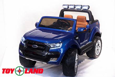Электромобиль – Ford Ranger 2017 New 4x4, синий, свет и звук 
