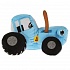 Игрушка мягкая Синий трактор 20 см глаза глиттер музыкальный чип  - миниатюра №1
