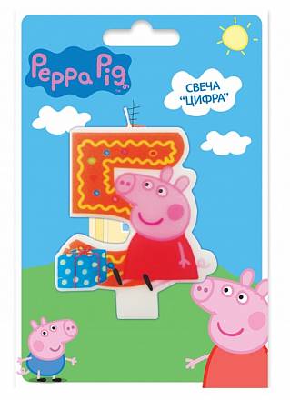 Свеча объемная 5 лет Peppa Pig 