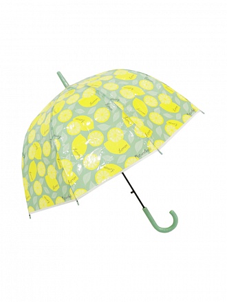 Зонт-трость – Лимоны, зеленый 