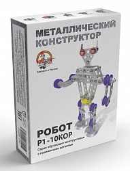 Конструктор металлический с подвижными деталями - Робот Р1 (Десятое королевство, 02212ДК) - миниатюра