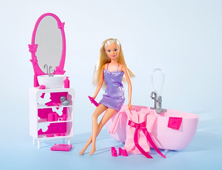 Кукла Штеффи в ванной 