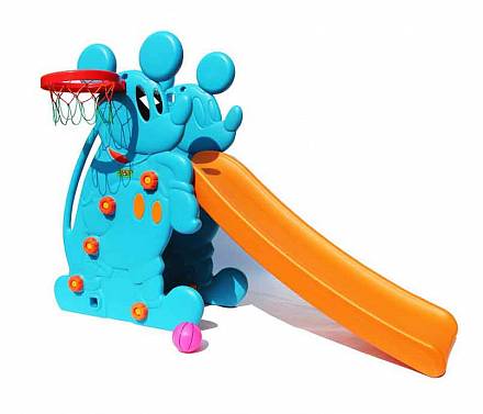 Горка и баскетбольное кольцо – Мышка, синий 