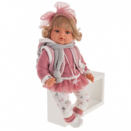 Кукла Лорена в розовом, озвученная, 42 см 