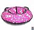 Санки надувные – Тюбинг, собачки на розовом, диаметр 105 см  - миниатюра №5
