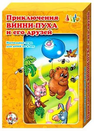Игра детская настольная Ходилка. Приключения Винни - Пуха и его друзей