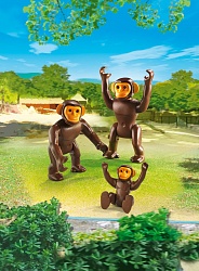 Игровой набор из серии Зоопарк: Семья шимпанзе (Playmobil, 6650pm) - миниатюра
