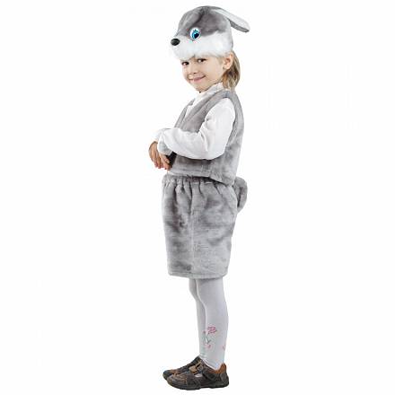 Костюм карнавальный детский – Заяц серый, мех, размер 28 