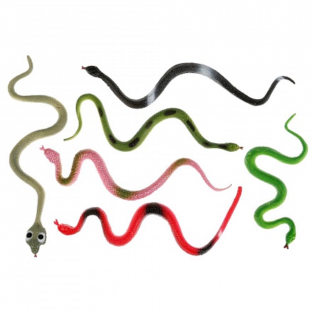 Набор из пластизоля – Змеи, 6 фигурок  
