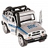 Машина Полиция УАЗ Hunter 11,5 см с фигуркой двери и багажник открываются металлическая инерционная  - миниатюра №3
