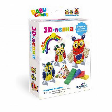 Набор Baby Games – 3D-лепка: Совушка и совята 