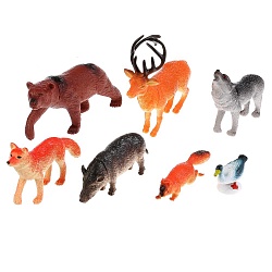 Набор из 7 диких животных Умеренной полосы (Играем вместе, P0404-06Asim) - миниатюра