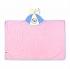 Полотенце с капюшоном и массажная рукавичка из серии Циркус, розовый  - миниатюра №1
